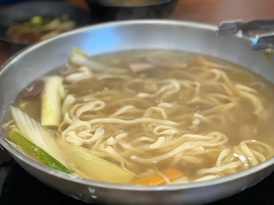 Kalguksu noodles before being added to the pot