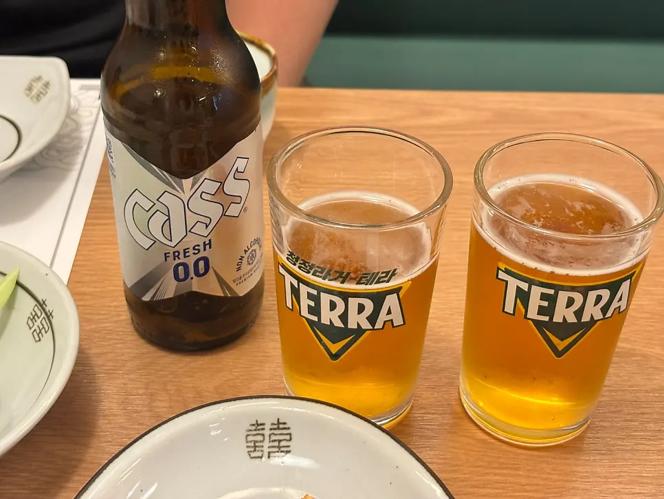 식사와 함께 마신 논알콜 맥주