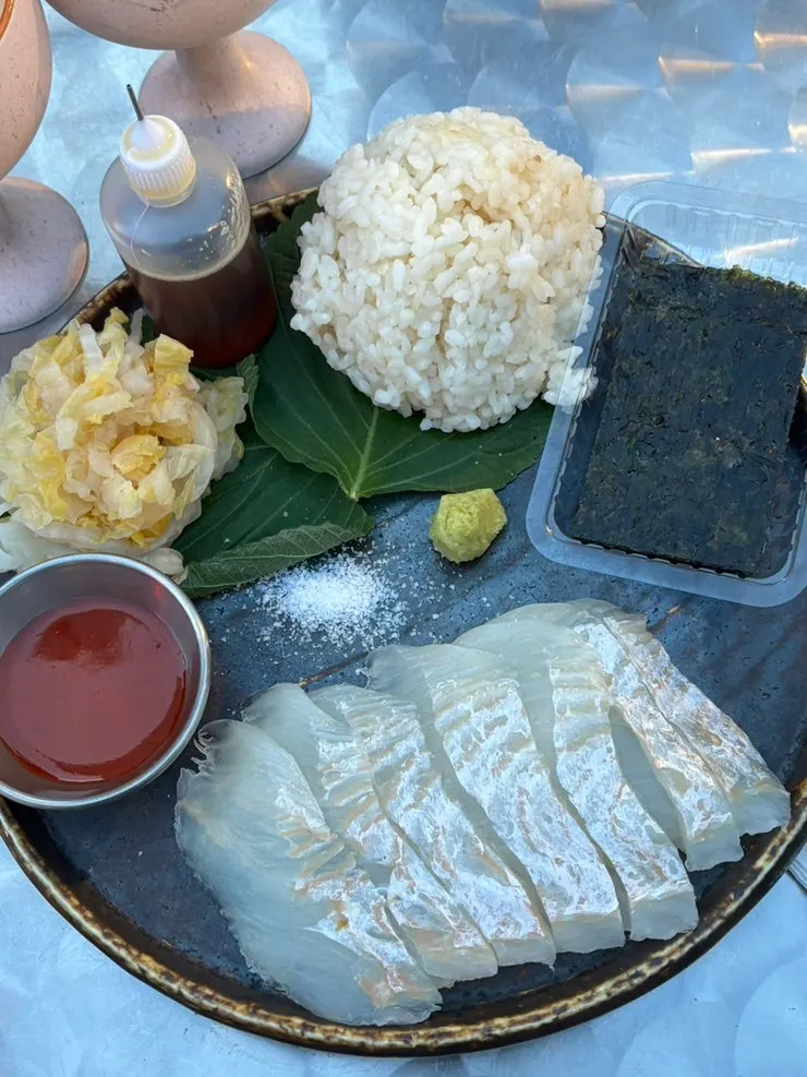 대강 광어 참기름 김밥 셀프김밥 구성