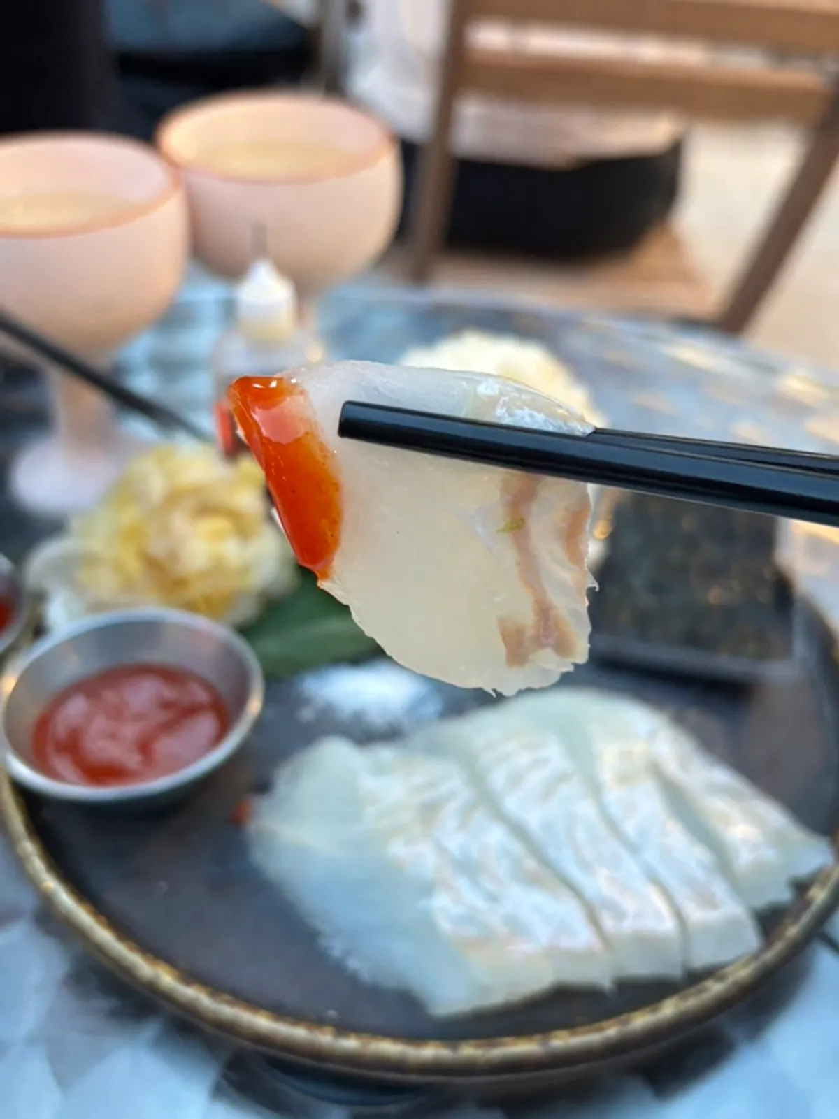 직접 싸서 완성한 광어 참기름 김밥