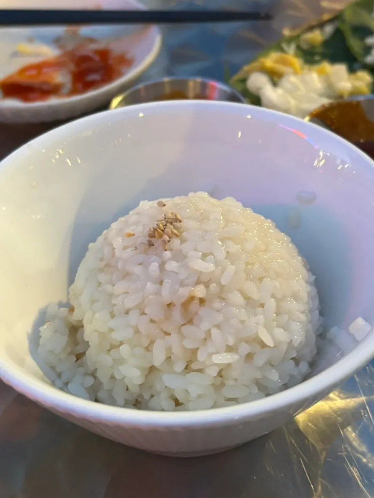 추가로 주문한 초밥밥