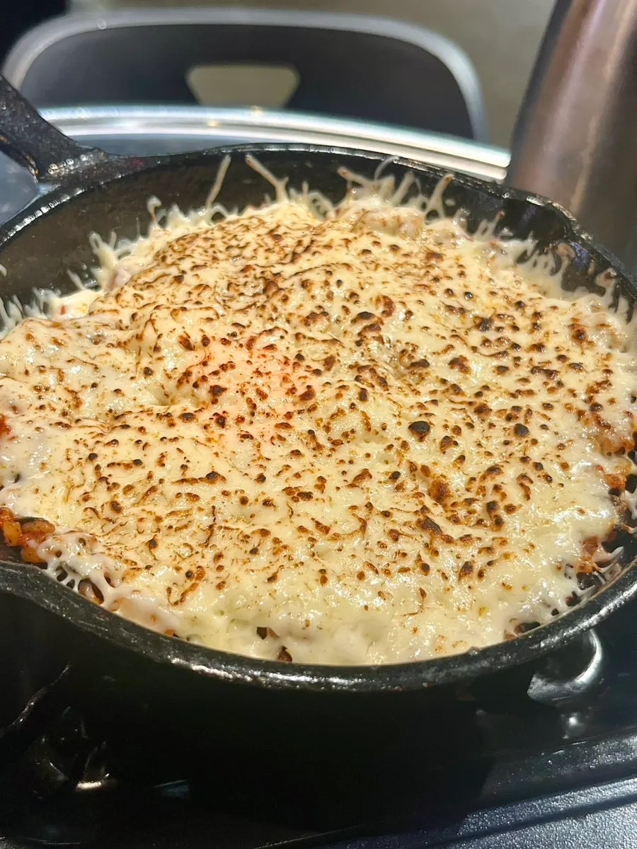 Salt-grilled makchang enjoyed as a wrap