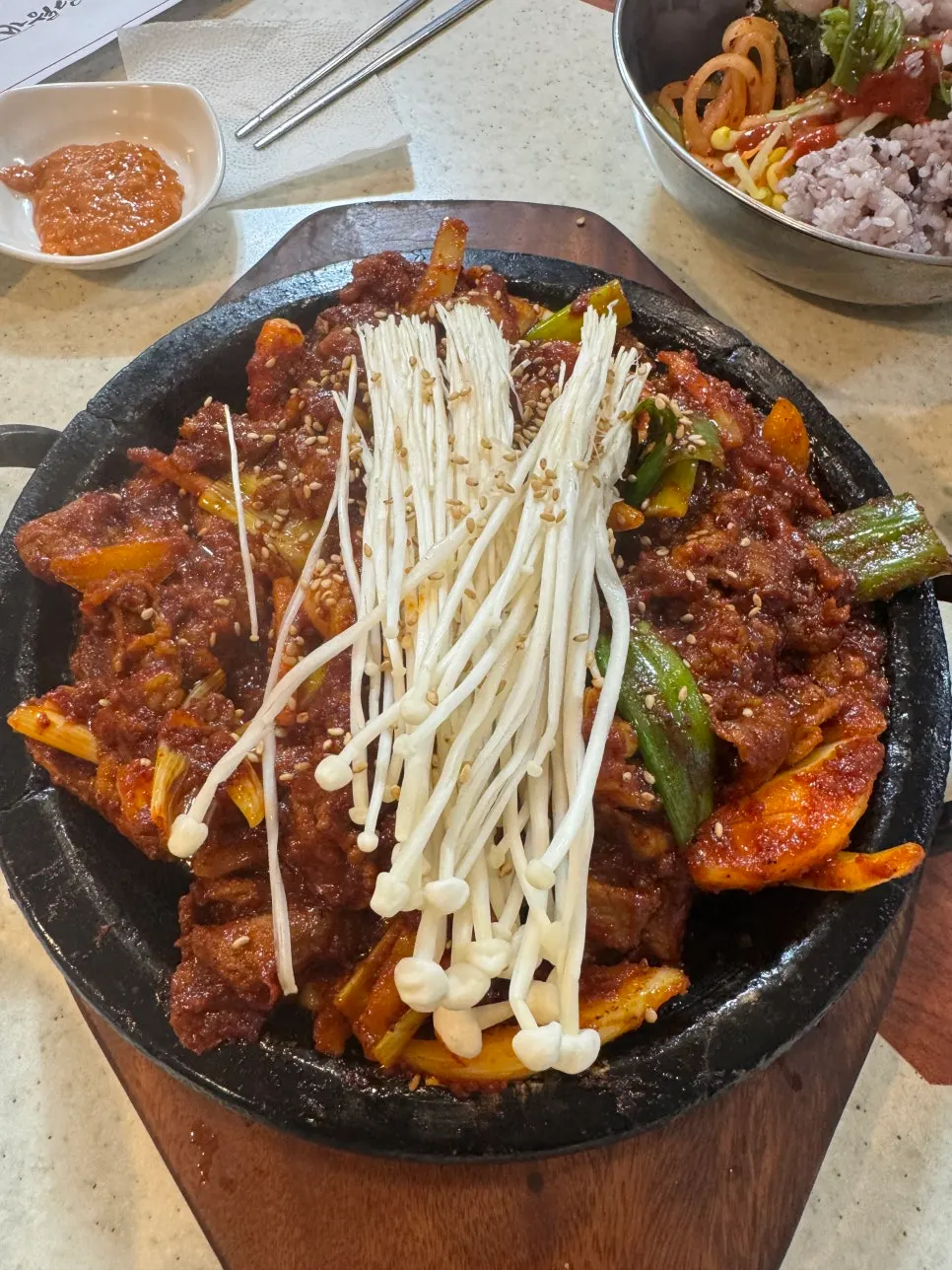 청국된장찌개 상차림 사진
