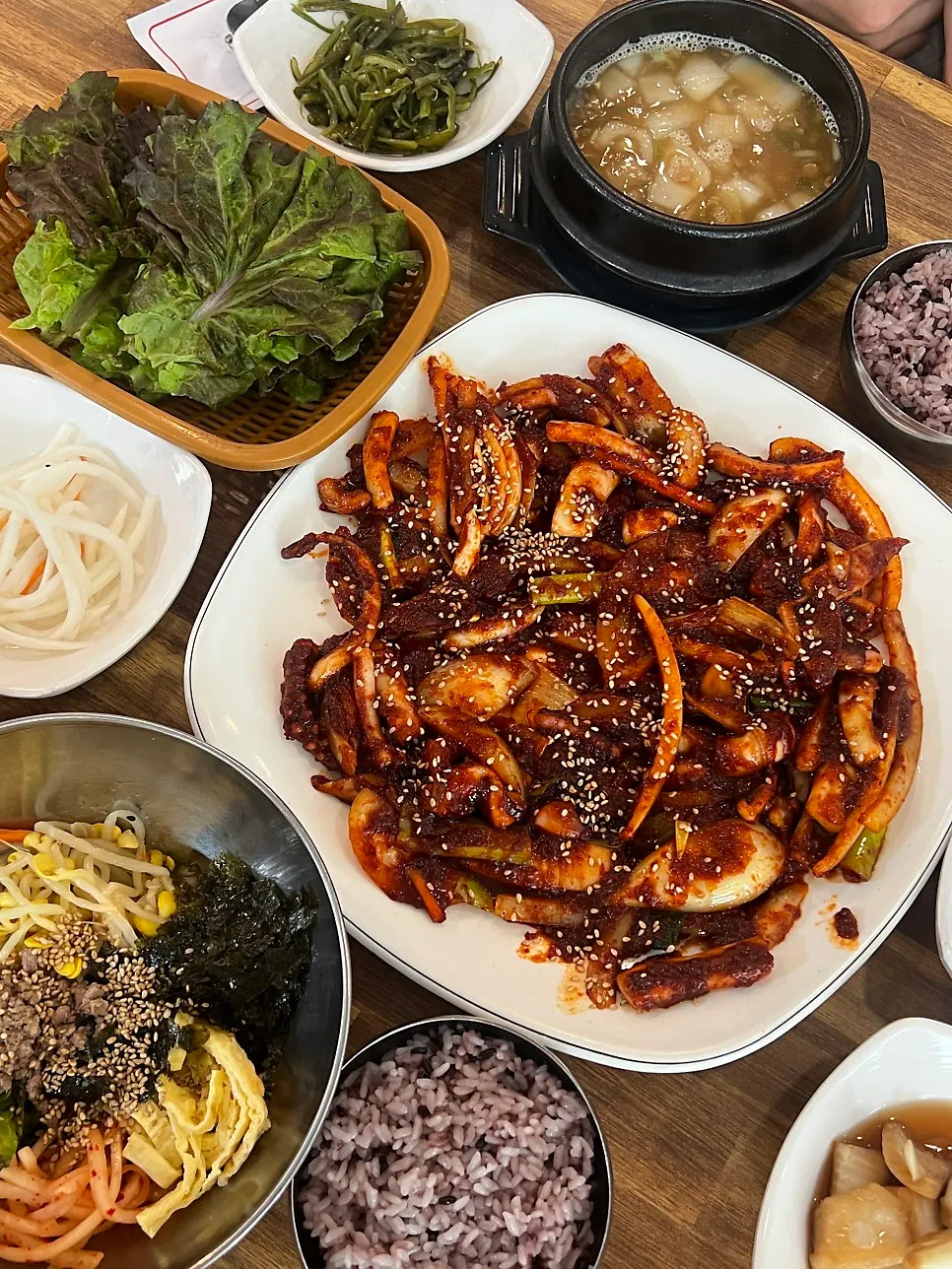 Main squid stir-fry for two