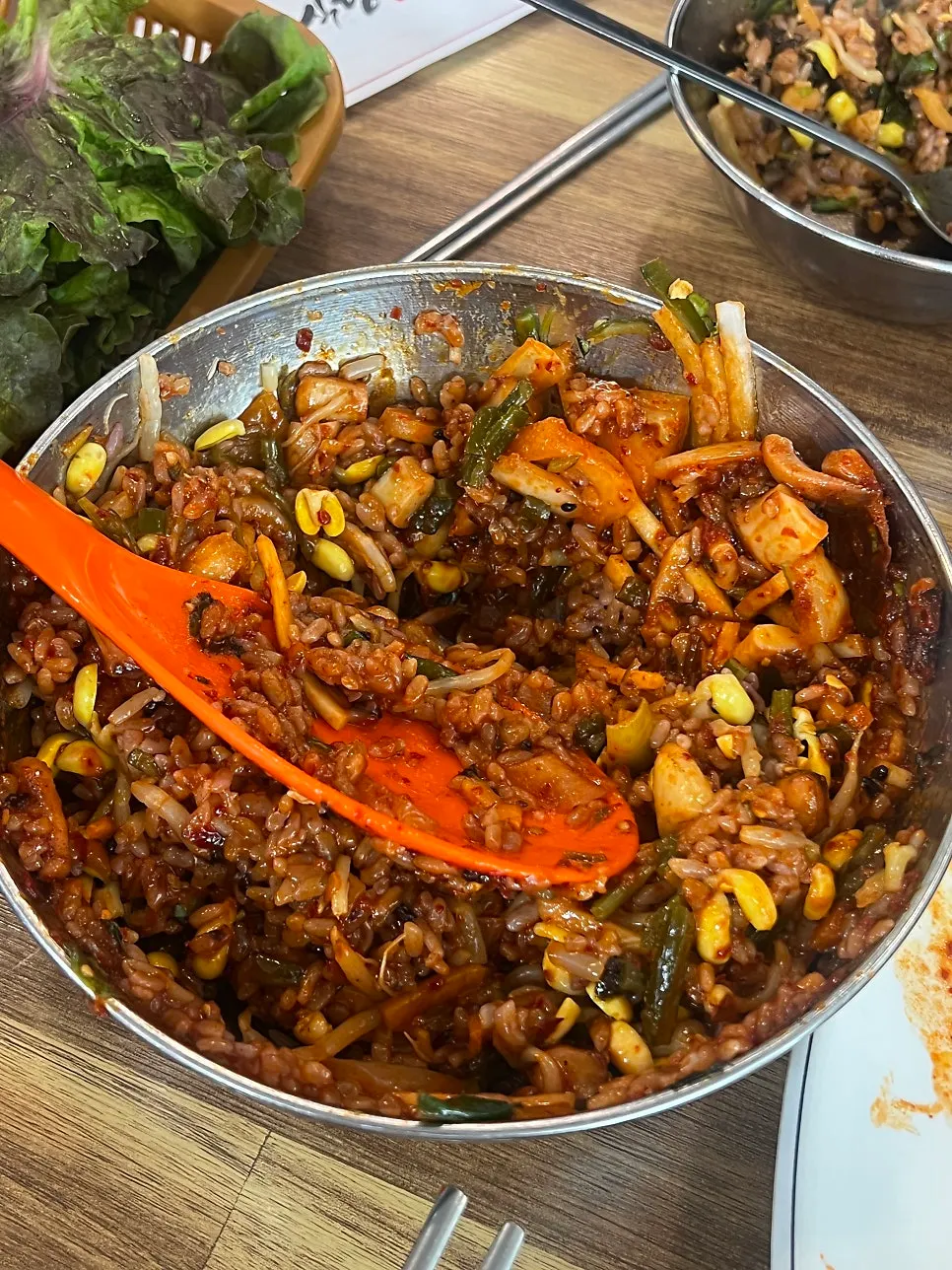 A mixed bite of squid stir-fry