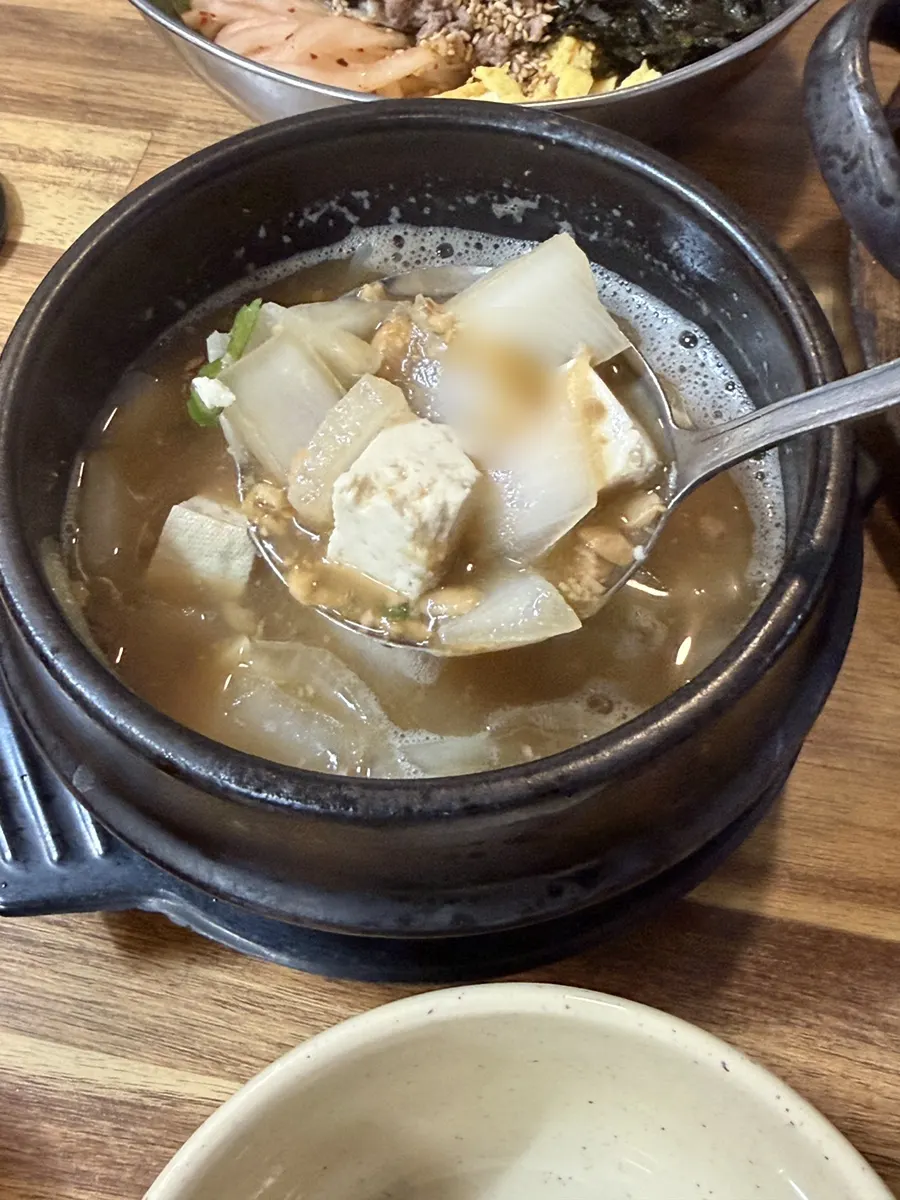 Complimentary country-style soybean stew