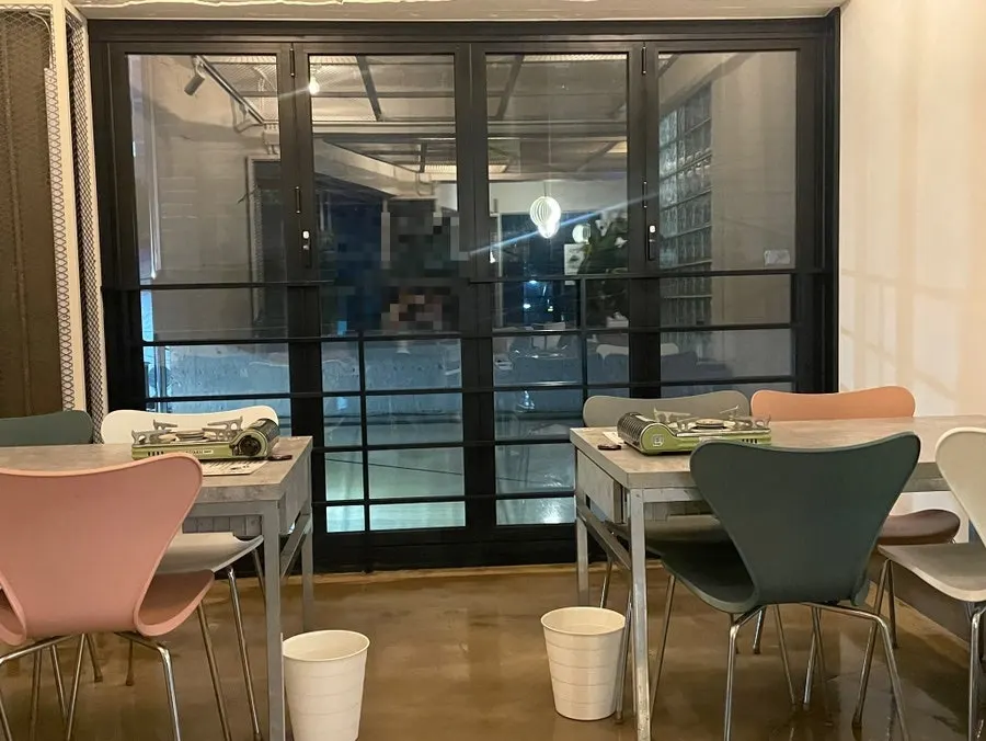 Window seat table at With Gopchang