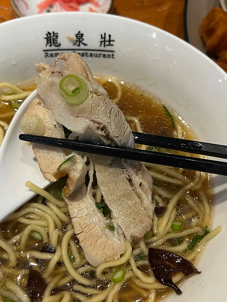Asari ramen with shabu-shabu-like broth