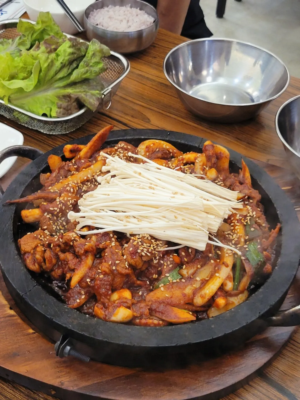 버너에 끓이는 시골청국된장전골