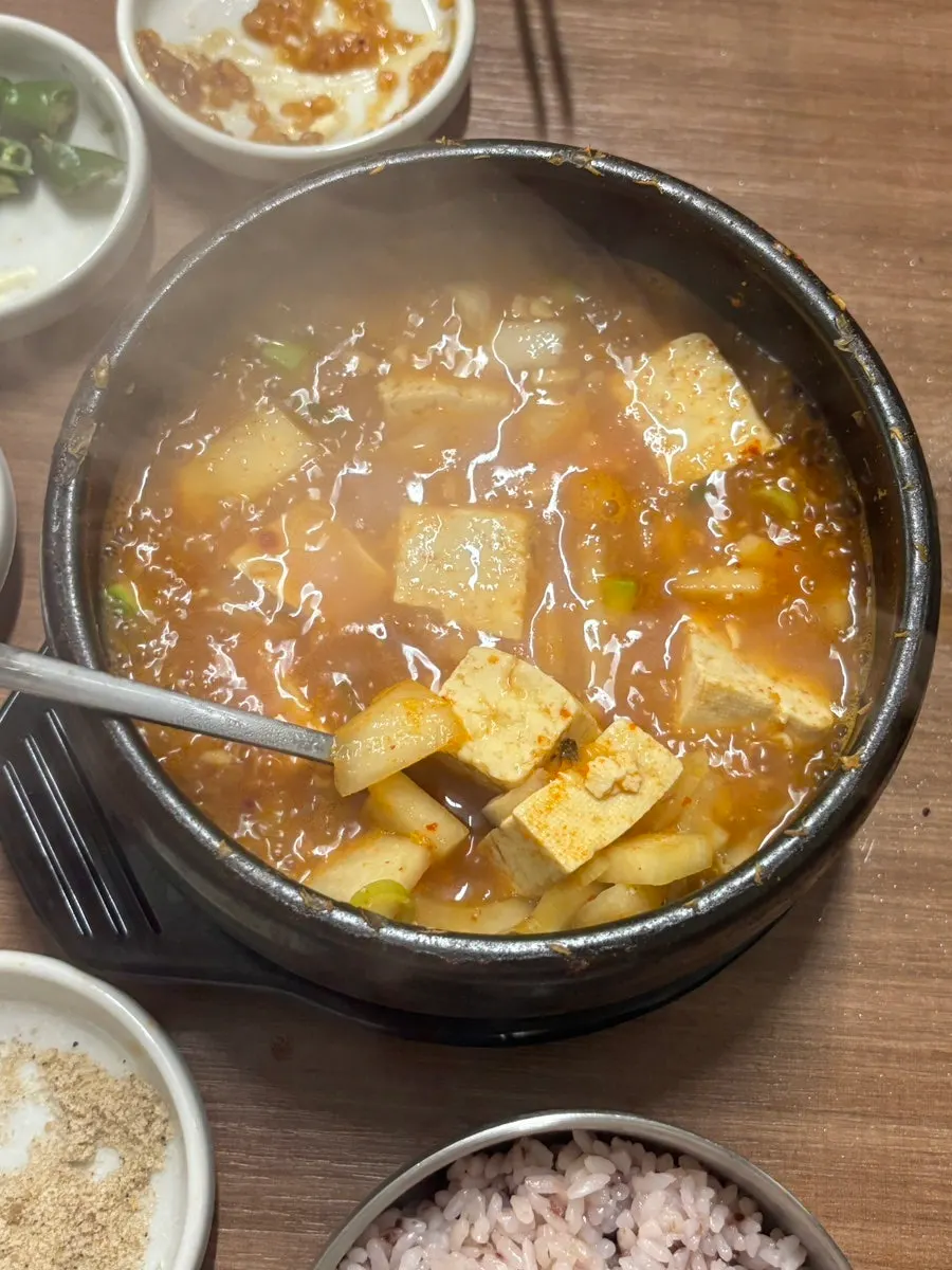 Barley doenjang served with pork