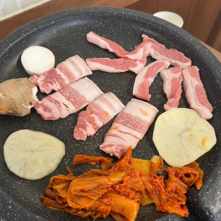 Meat and vegetables on the grill