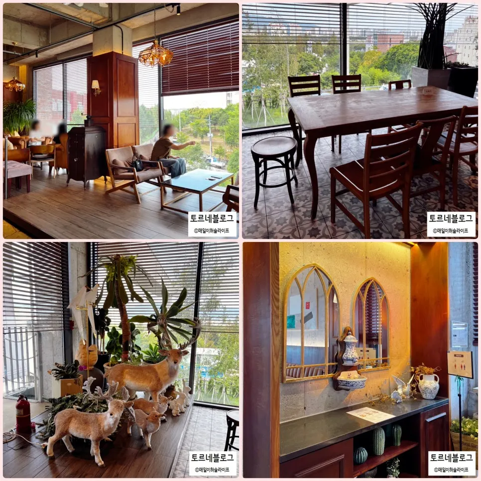 Café seating overlooking Dongchon Resort