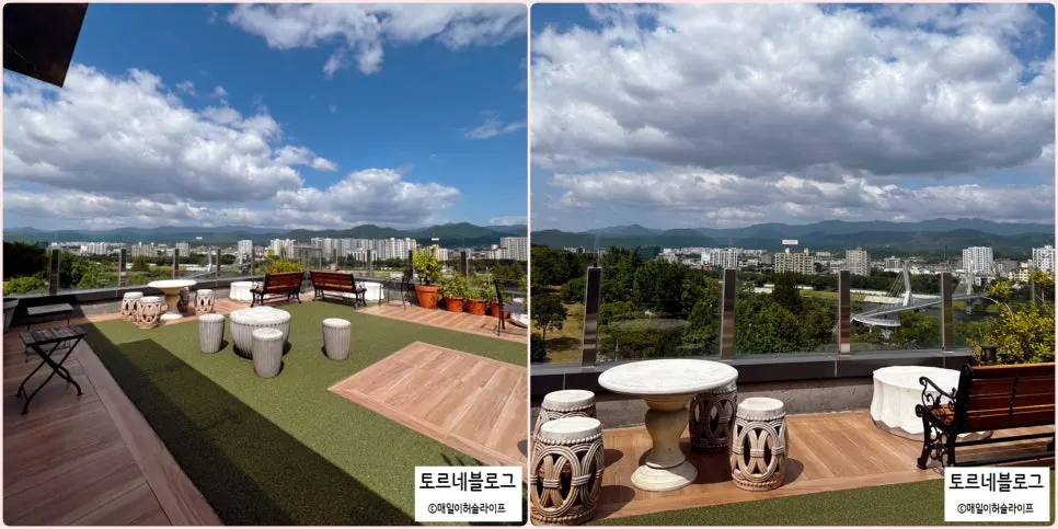 Rooftop space on a pleasantly cool day