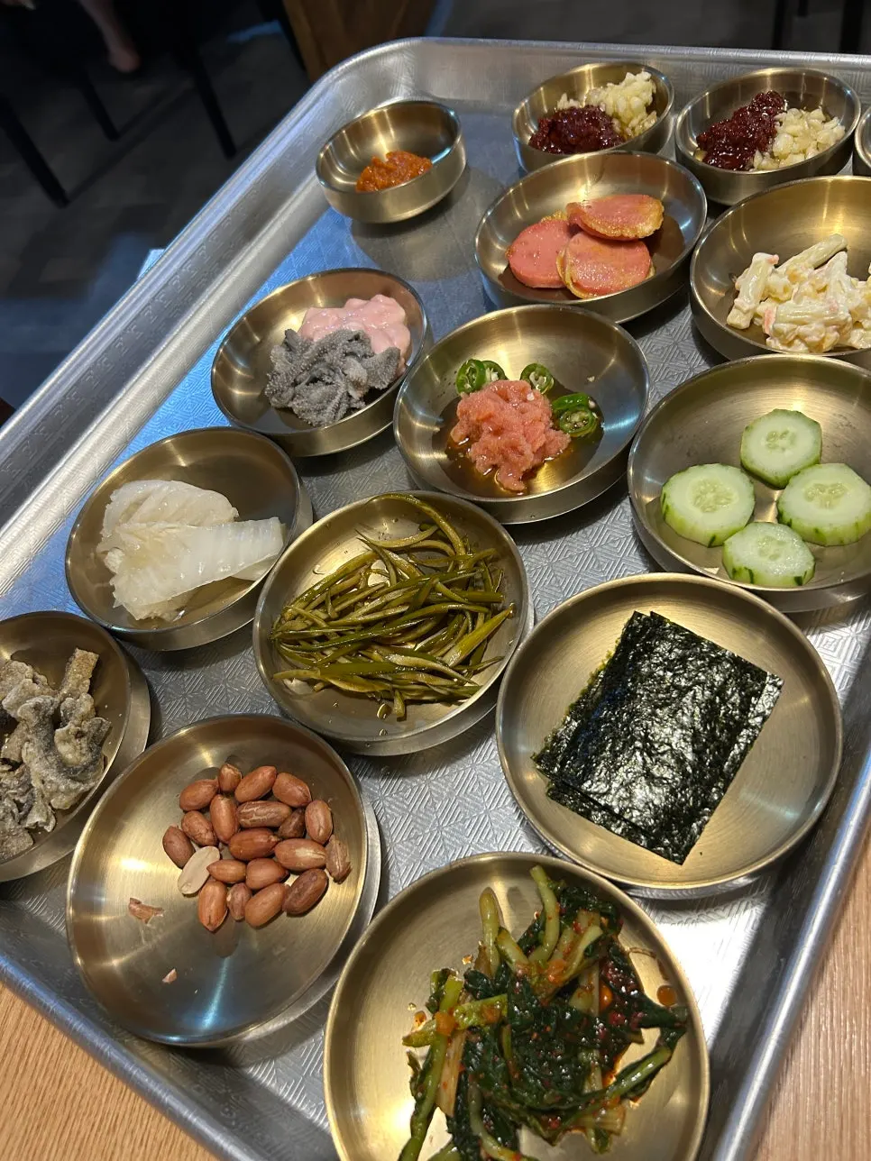 영수증 리뷰 이벤트 뒤의 한 상 차림 사진