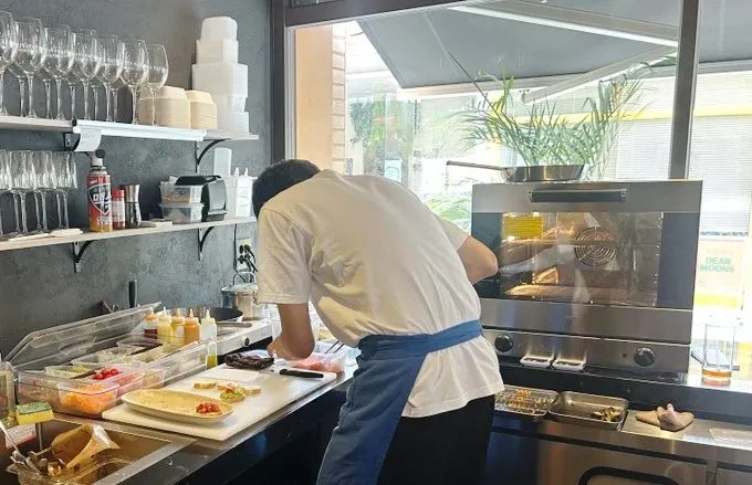 Open kitchen at Dento