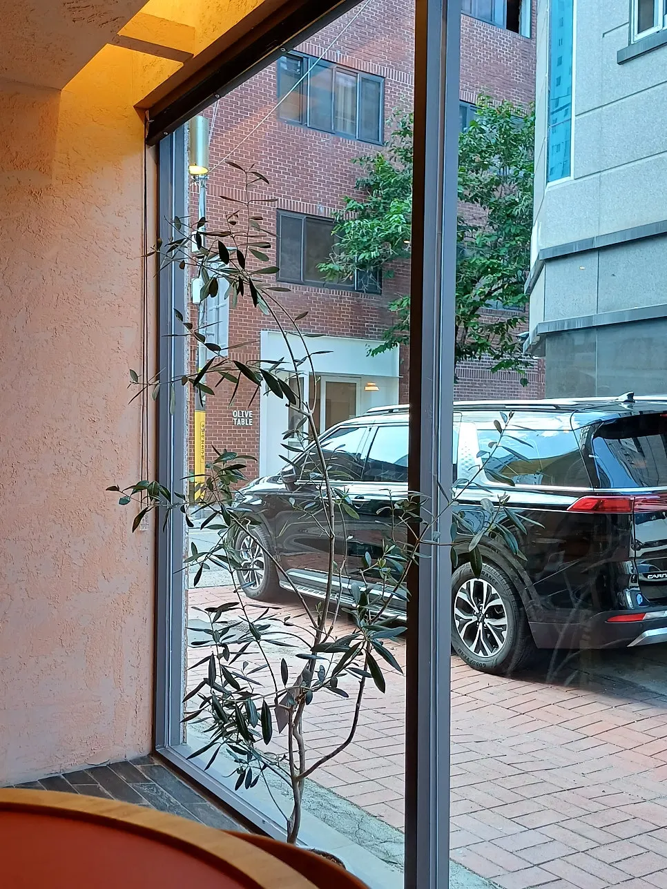 A wall section inside Dento café