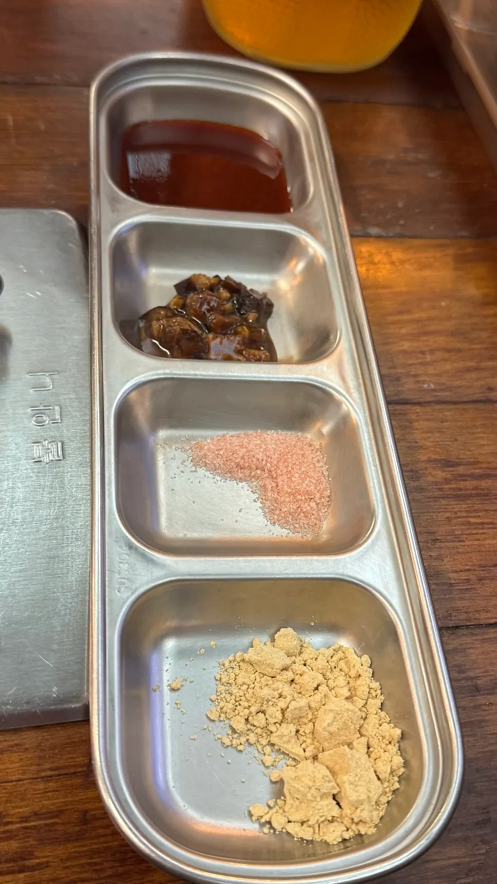 Vertical shot of the side dish spread