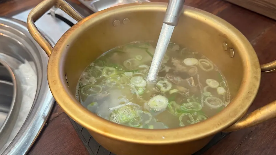 Complimentary beef radish soup