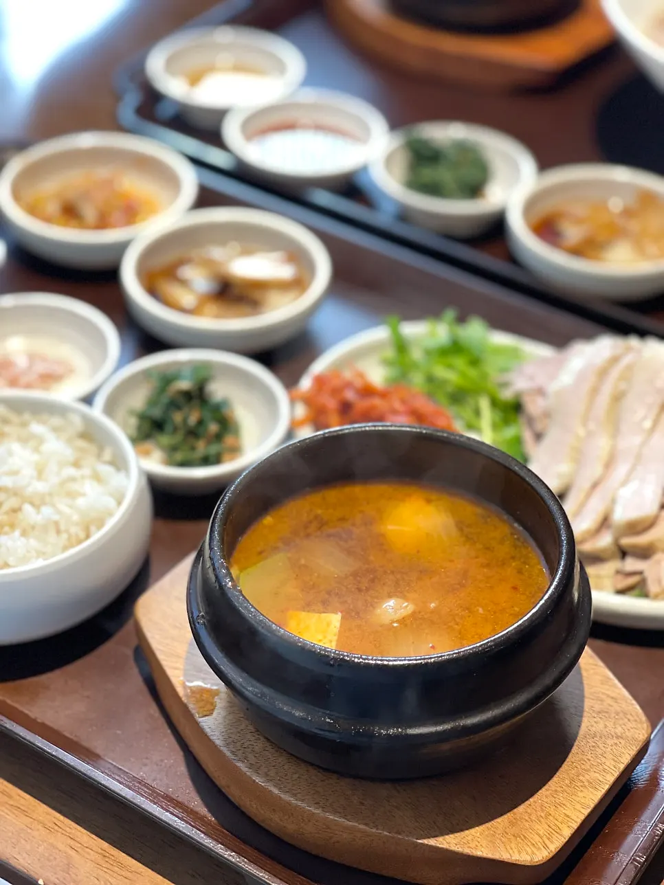 곁들여 나온 된장찌개