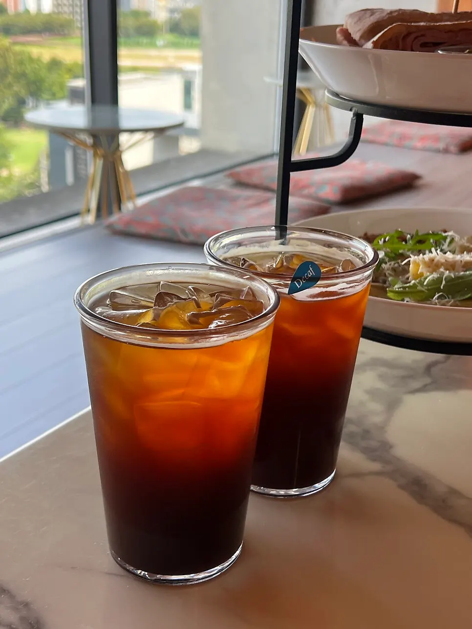 Iced long black coffee