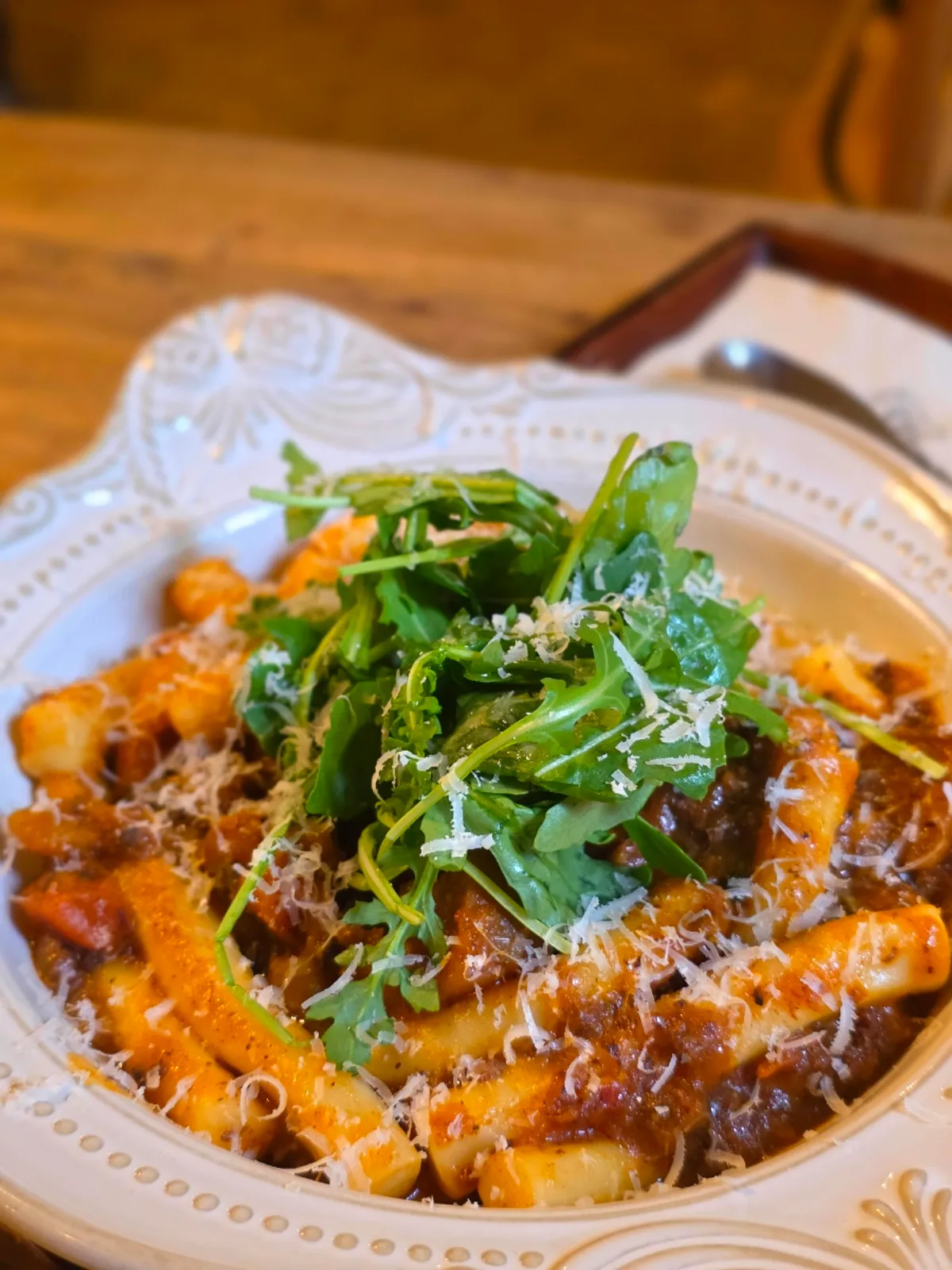 The salad pasta and Ragu Tteokbokki combination