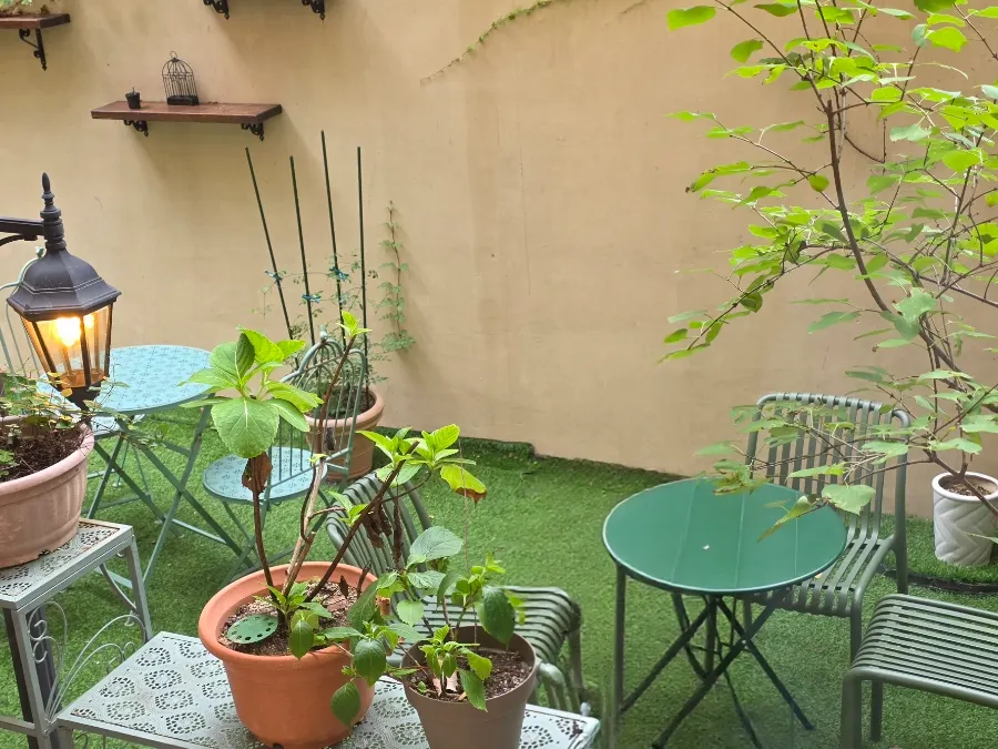 What appears to be the café's outdoor area