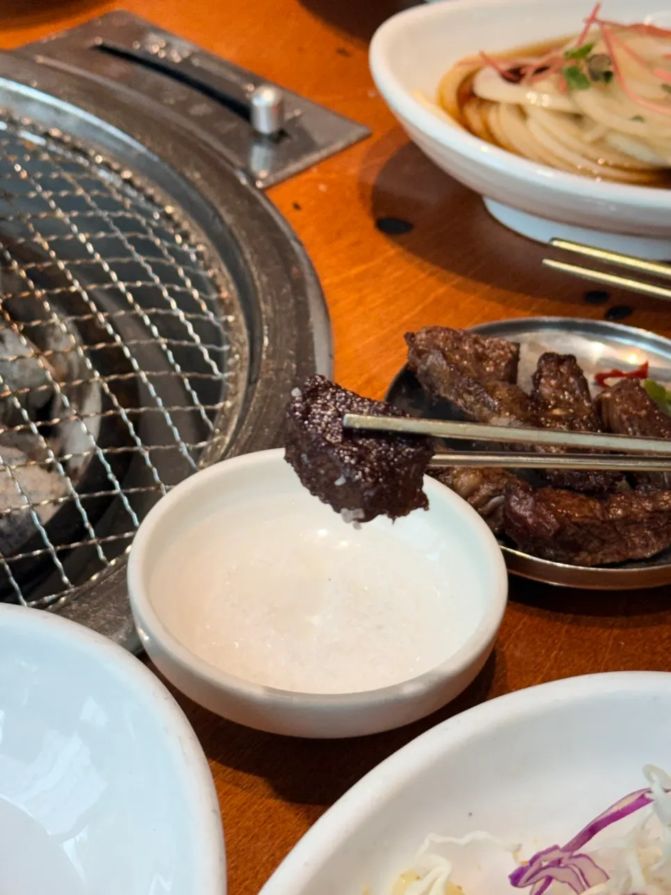 고기9단 꽃갈비살 상차림
