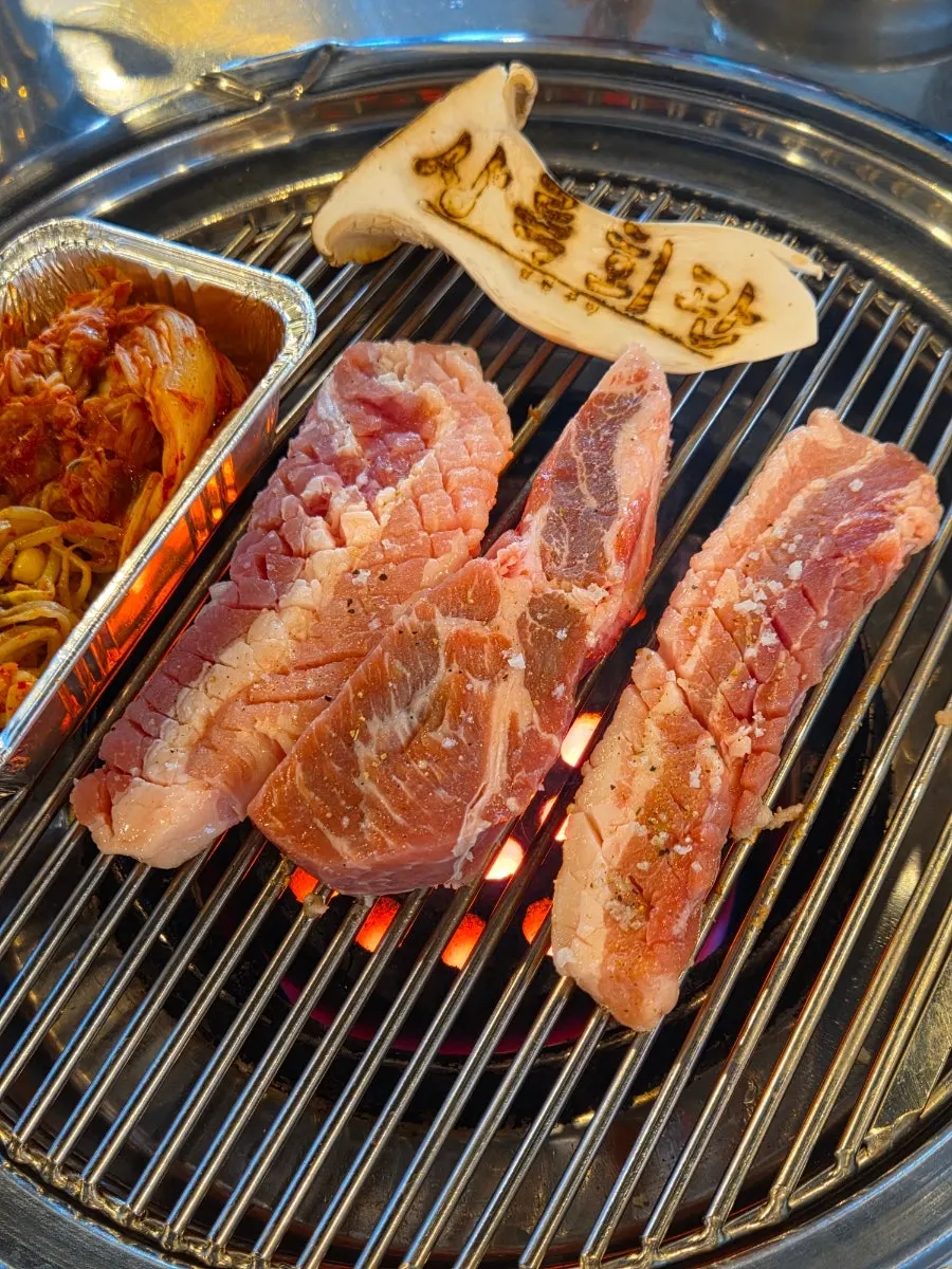 Assorted meat platter including pork skin