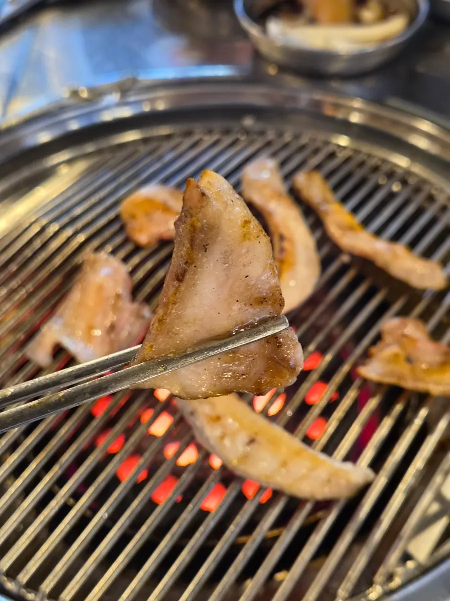 Chewy hangjeong-mokssal grilling