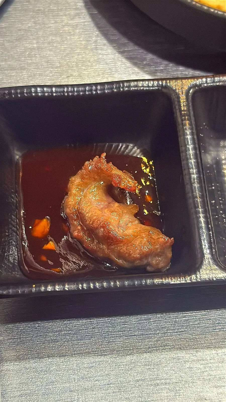 Juicy grilled fresh beef rib meat