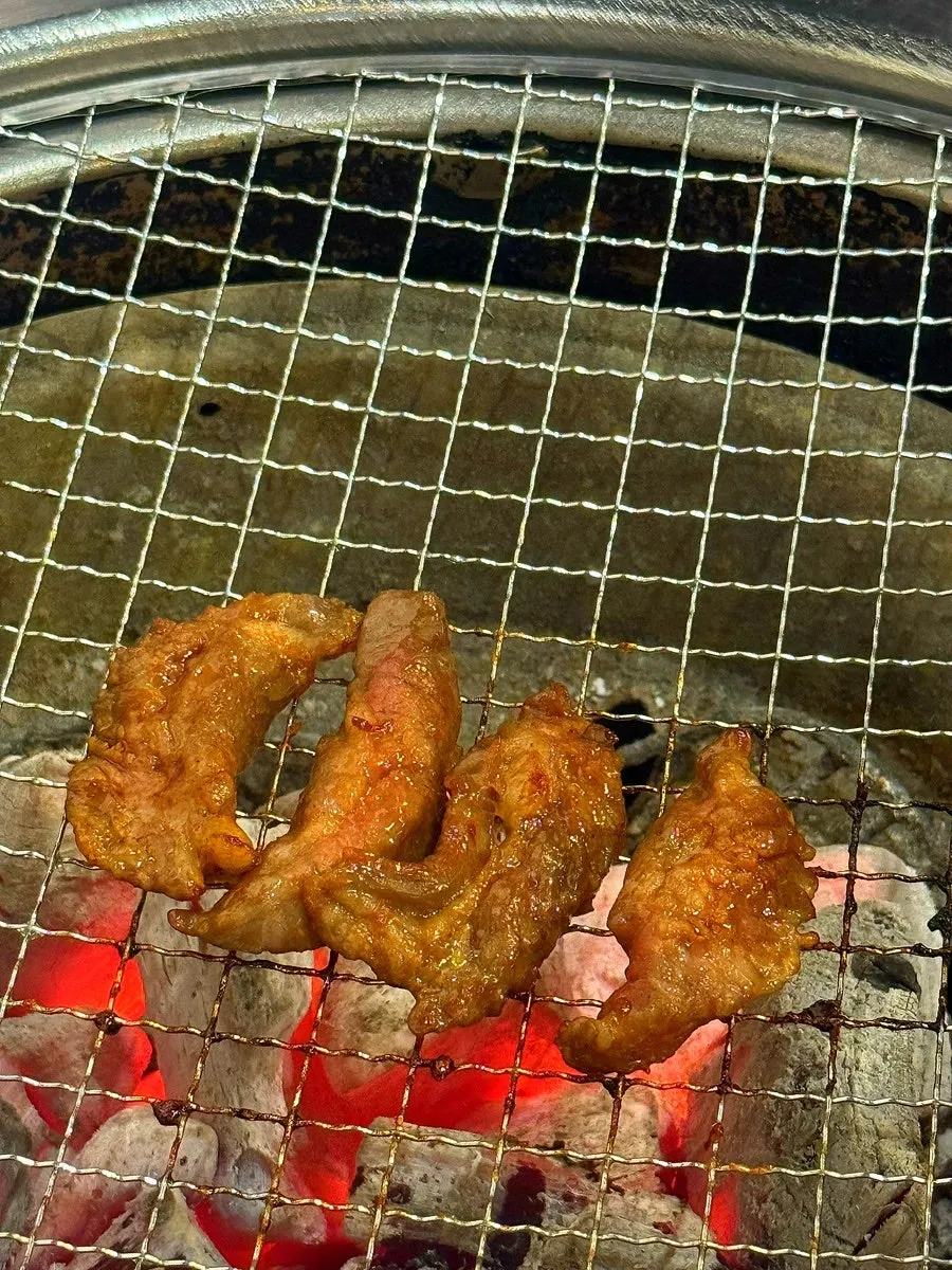Fresh beef rib meat dipped in marinade