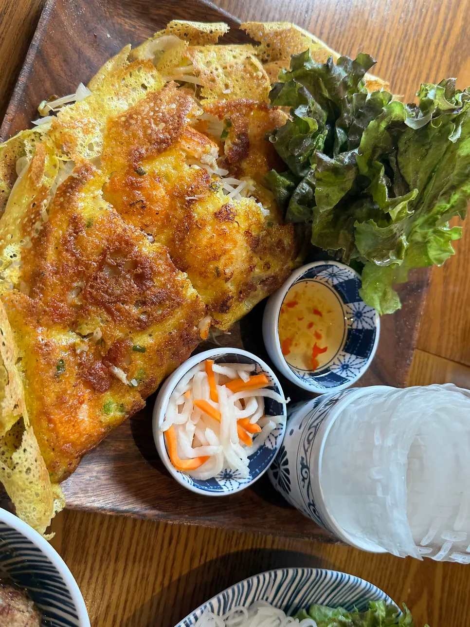 Bánh xèo with shrimp and meat
