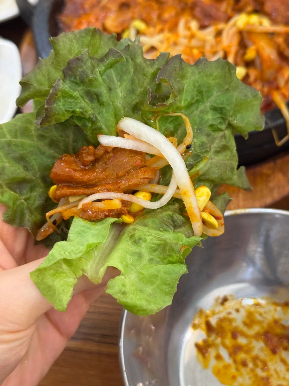 A full meal with cheese and cheongguk doenjang-jjigae