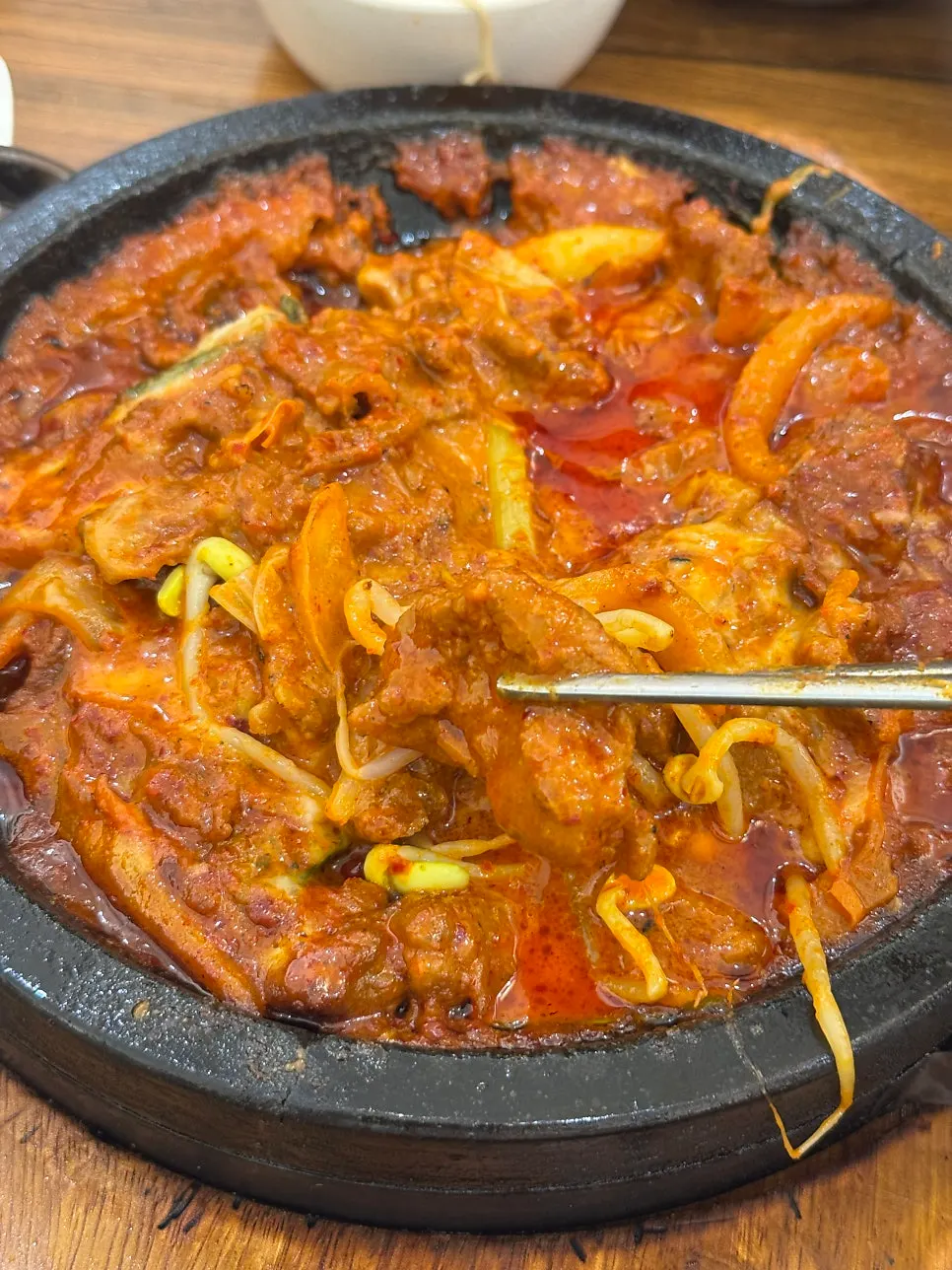 Rice with the leftover sauce