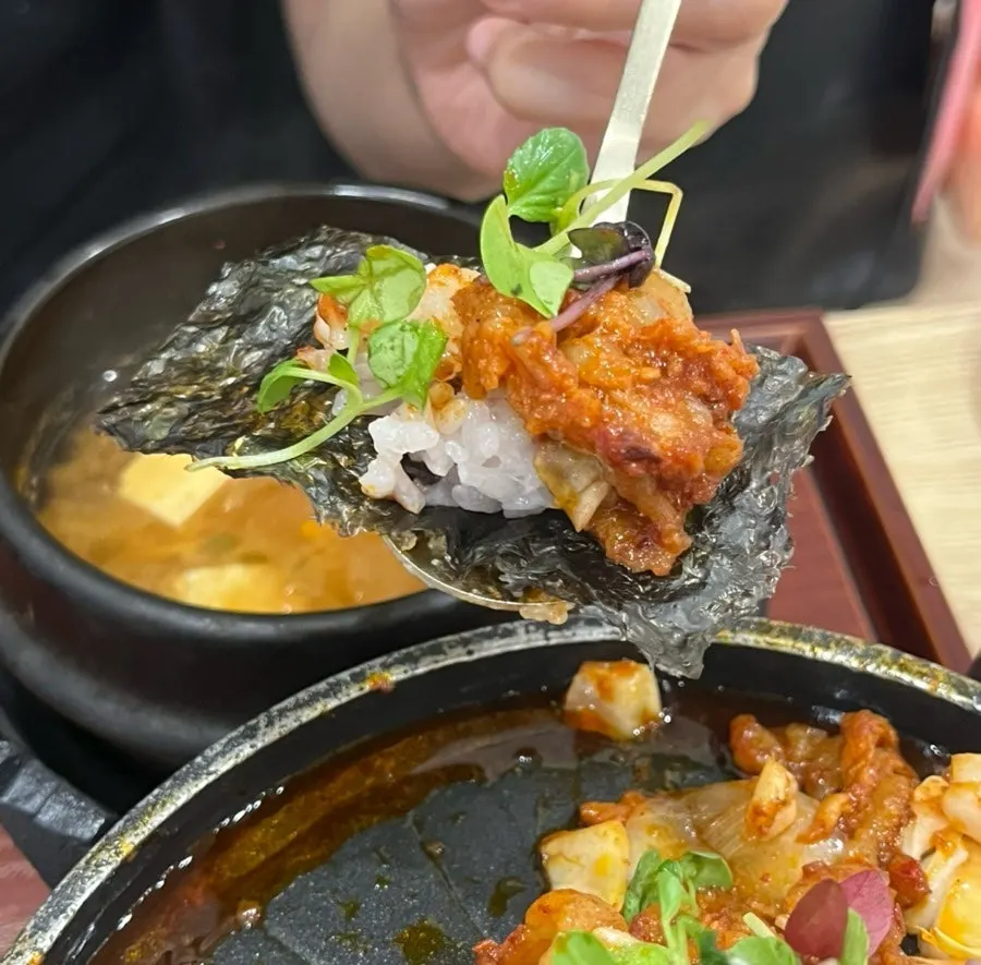 화로에 올린 1인 직화제육볶음