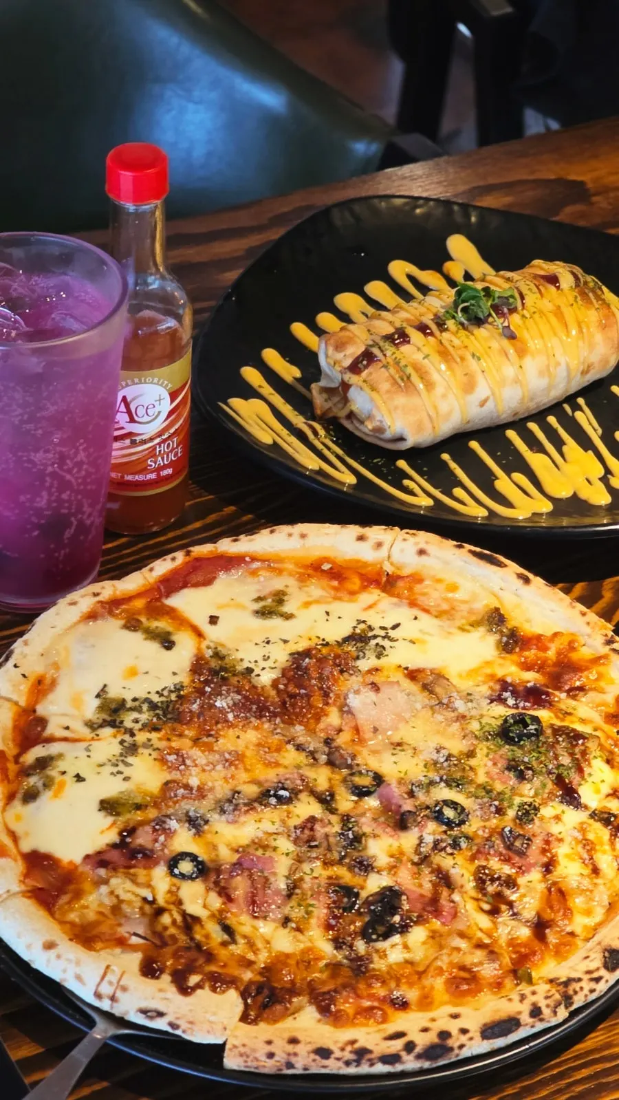 Signature pizza set and baked risotto