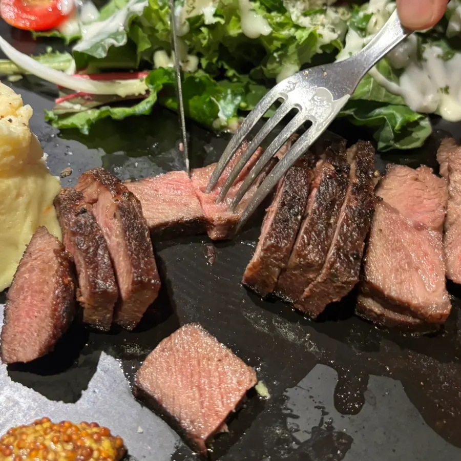 Steak shared together