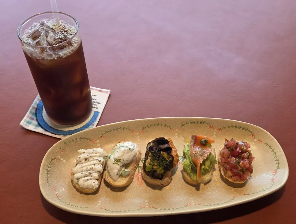 Truffle ricotta open sandwich