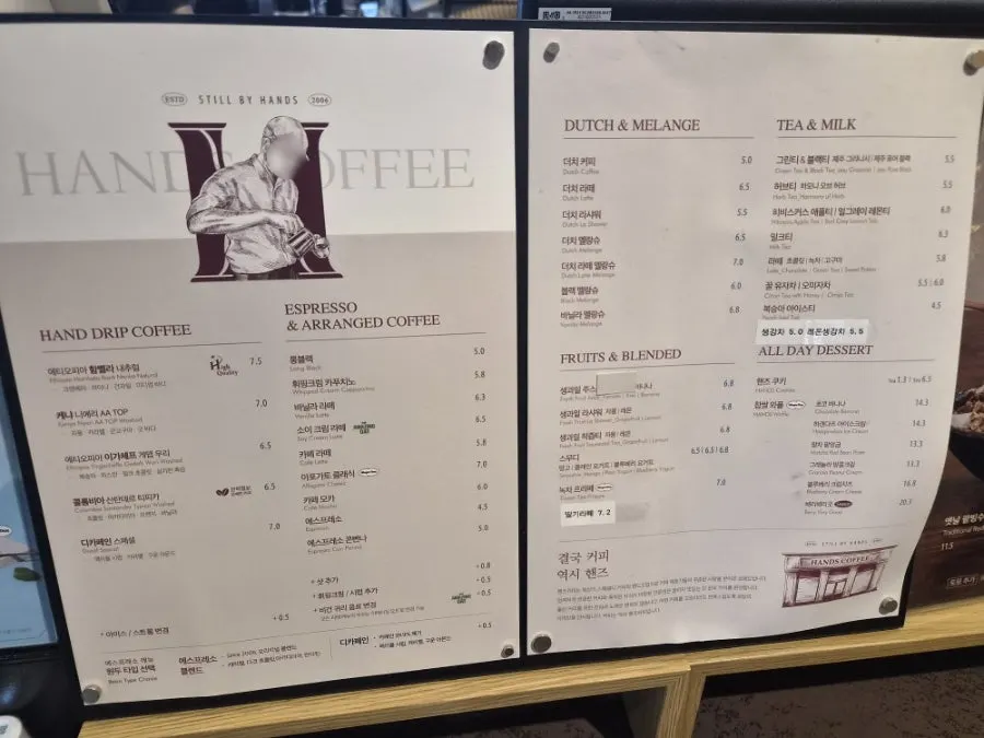アイスクリームワッフルとドリップコーヒーの注文
