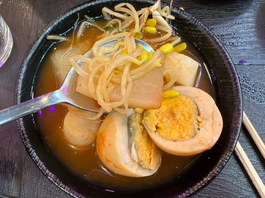 Seafood fish cake hot pot simmering