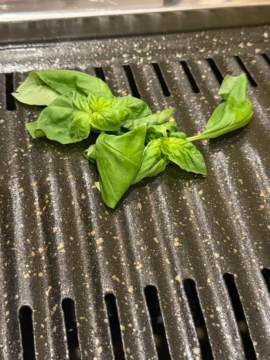 Pork belly and basil combination