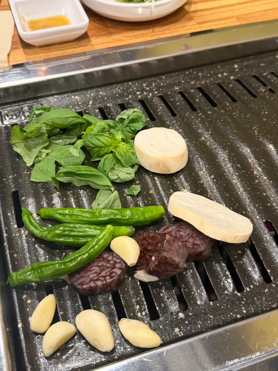 Meat meal with basil