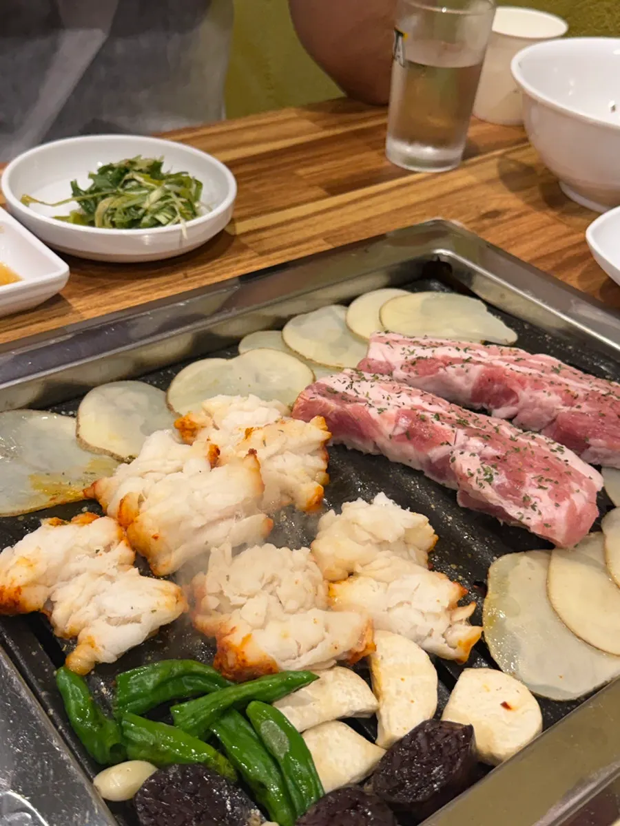 Pork belly and daechang meal