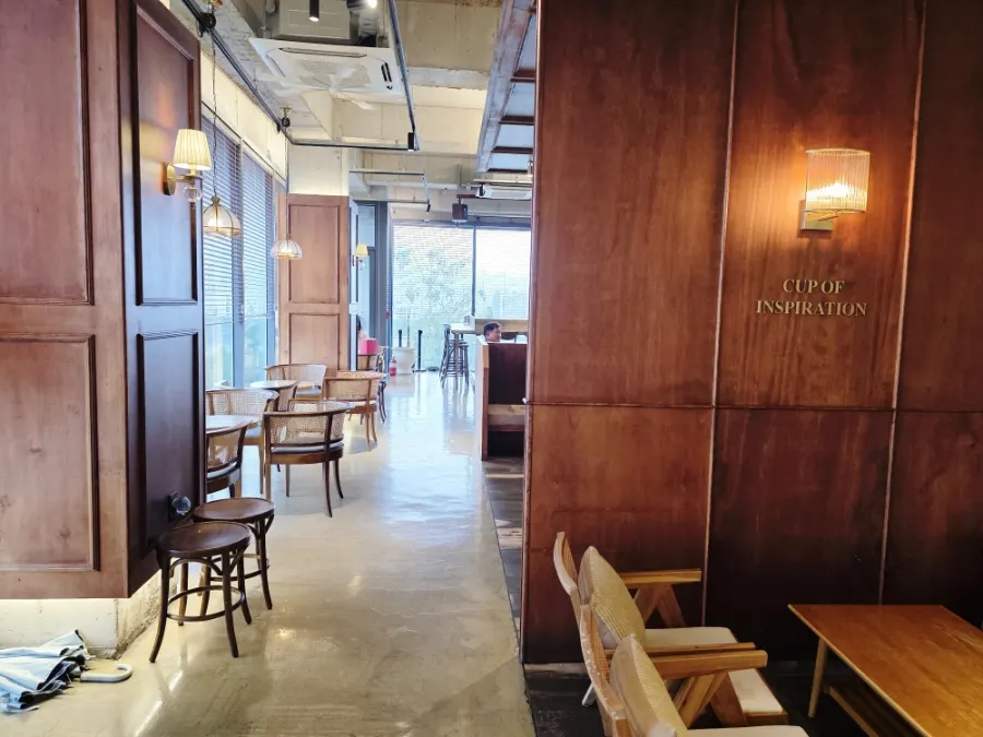 Seating for solo coffee breaks and groups