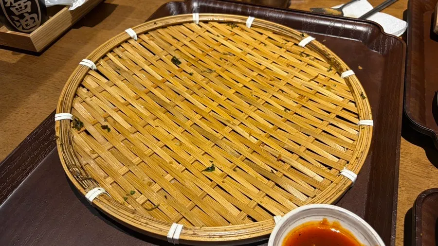 Thin, crispy minari pancake
