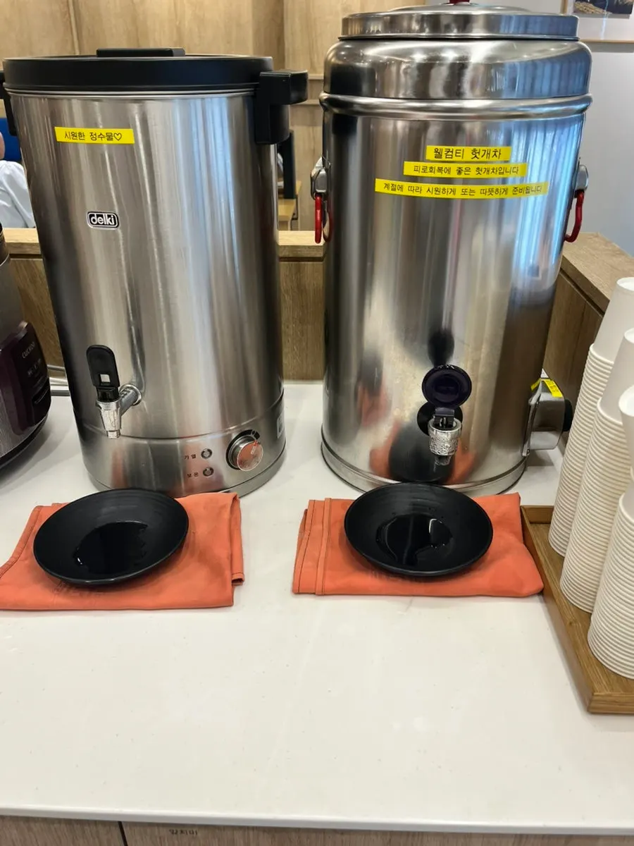 Self-serve corner at Cafe Dongi Main Branch