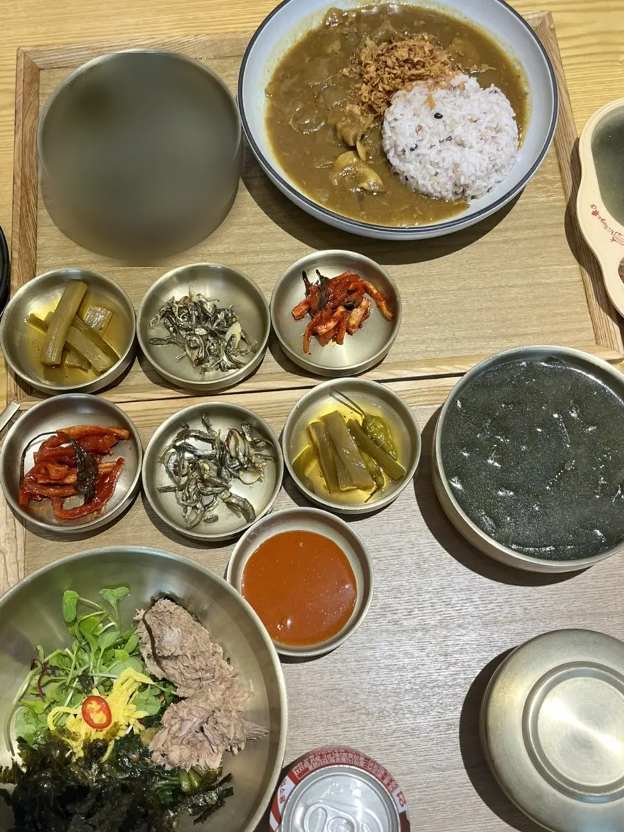Lunch table at Cafe Dongi Main Branch with kids