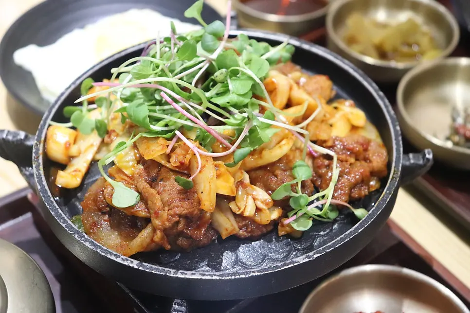Three Korean set meal dishes