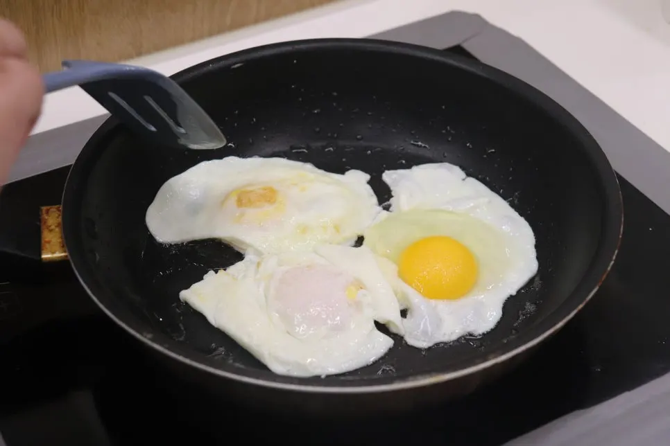 Self-made fried egg
