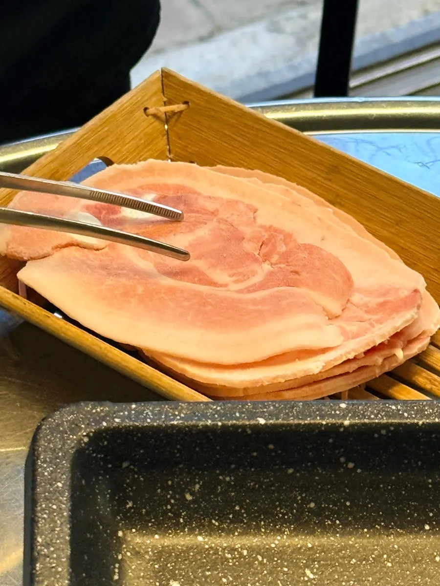 파김치와 냉삼 조합 사진